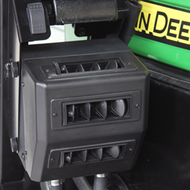 Optional heater installed in hard-side cab