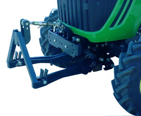 Front 3-point hitch with A-frame adapter (3020 Series Tractor shown)