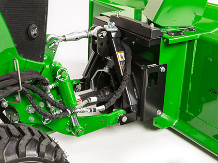 Front 3-point hitch and A-frame quick attach system