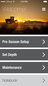 Equipment Mobile welcome screen