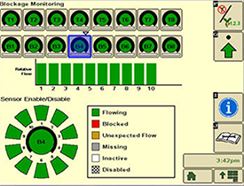 Blockage monitoring screen on GreenStar™ 3 2630