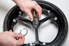 Replacing the bearing on the gauge wheel
