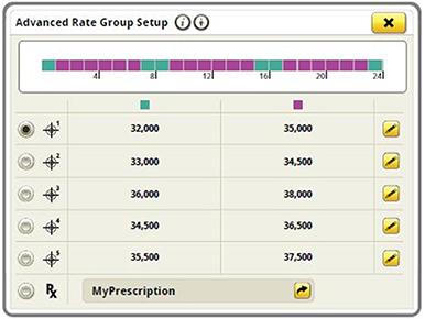 Group rate setup page