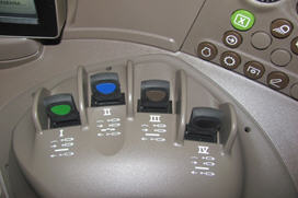 E-SCV controls on the right-hand console