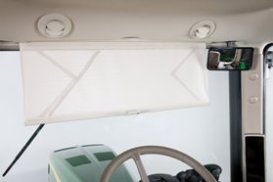 Front pull-down sun shade