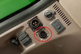 ISO 11783 location in model year 2011 to 2020 R Series Tractor cab