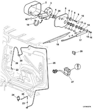LG102380 Rear Wiper and Washer Kit shown