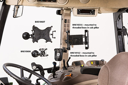 Locking suction assembly mounted in 5E Cab