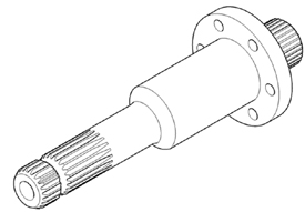 35-mm (1.375-in.) PTO shaft shown