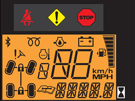 Digital instrument display (fuel not on 560E models)