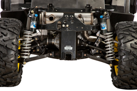 Fox 2.0 Performance Series shocks (rear view)