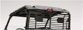 Poly roof shown with optional brake light and taillight kit, OPS rear screen, and OPS half windshield (back)