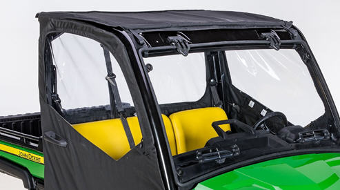 Canvas roof and rear panel shown with canvas cab doors (sold separately)