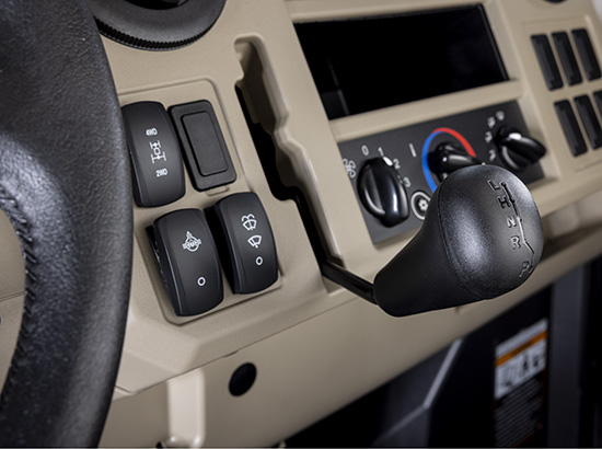 Gear shift control with differential lock and 4WD switches (R Trim)