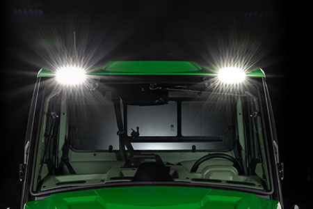 Front roof-mounted LED driving lights
