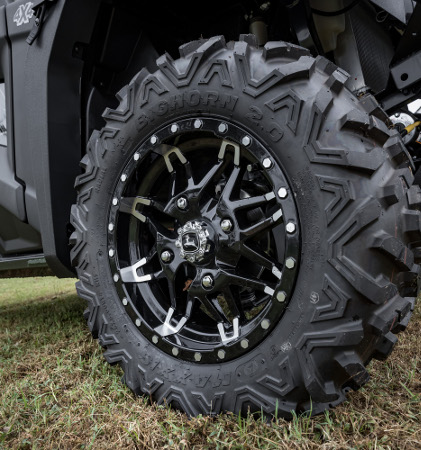 Maxxis Bighorn tires on black aluminum alloys