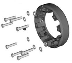 Track extension for front axle — two spacers, 94 mm each (3.7 in.) —  track extended to 2,000 mm